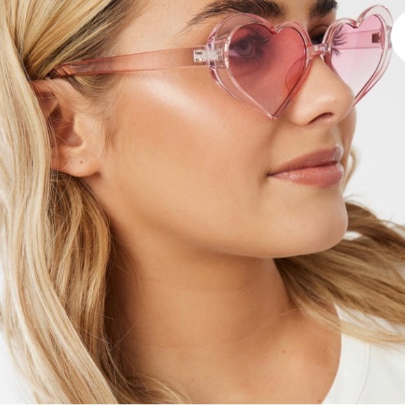 Accessories - Transparent heart sunglasses. NWT.